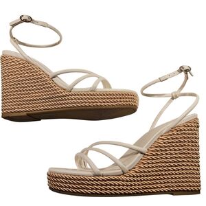 Chic White Wedge Sandals